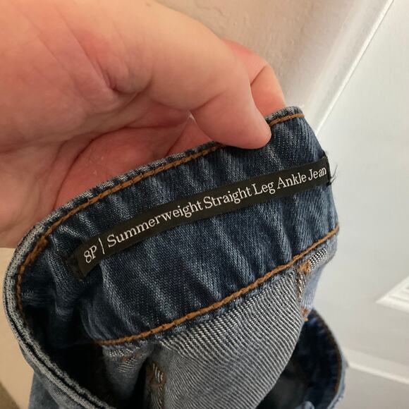 Talbots Summerweight Straight Leg Ankle Jeans - Size 8P - NEW - Picture 8 of 9